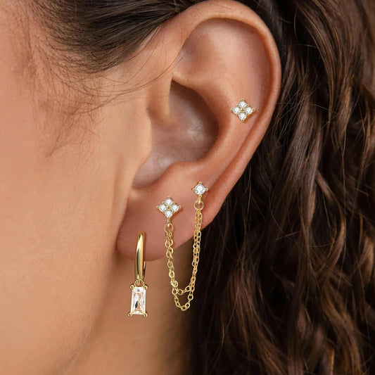 Stainless Steel 12 Constellation Birthstone Earrings: Elegance and Style for Women