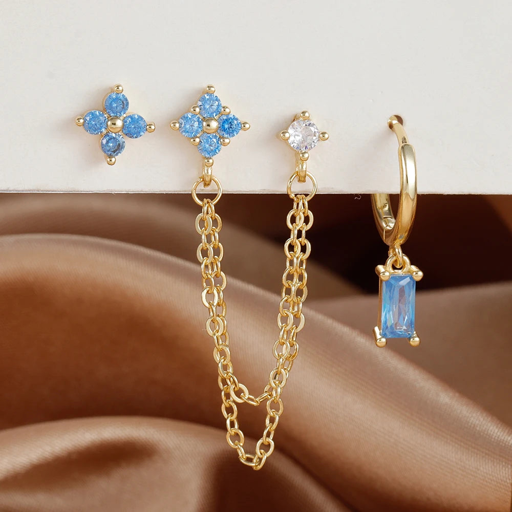 Stainless Steel 12 Constellation Birthstone Earrings: Elegance and Style for Women