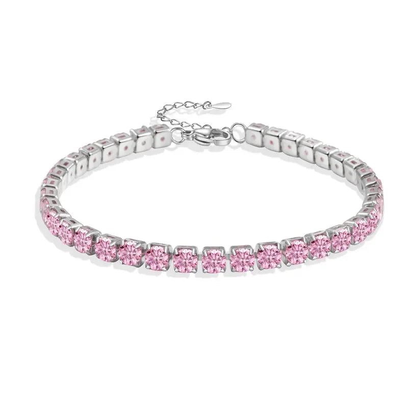 Bracelet Tennis Cristal Iced-Out 4mm pour Femmes : Élégance et Luxe pour Toutes les Occasions