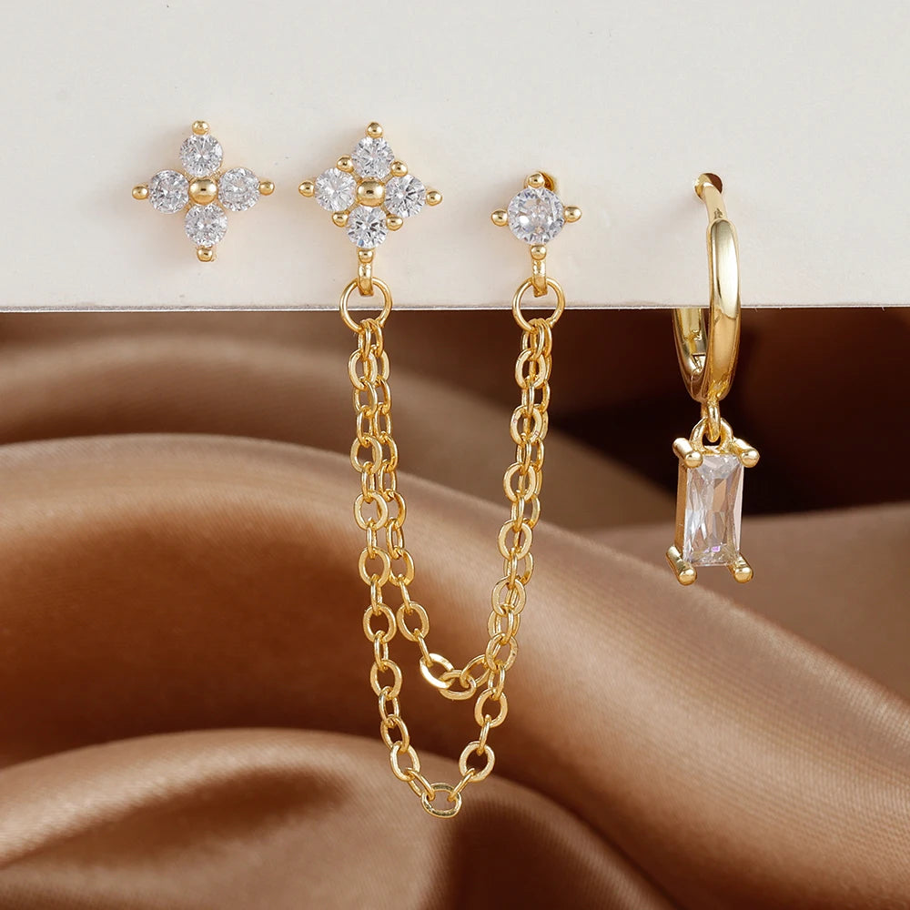 Stainless Steel 12 Constellation Birthstone Earrings: Elegance and Style for Women