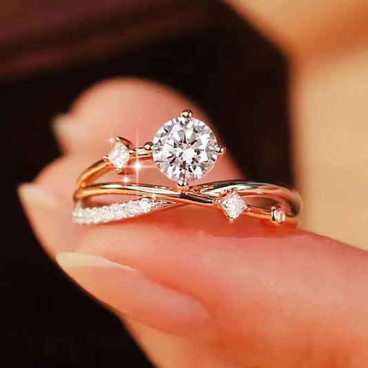 Bague de Luxe en Zircon pour Femmes : Élégance Intemporelle  pour des Occasions Spéciales