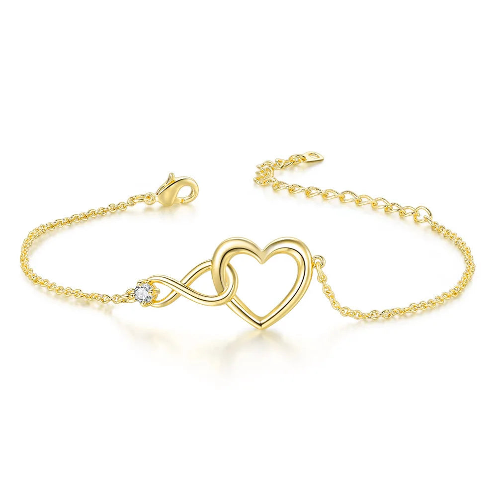 Crystal Heart Bracelet: Symbol of Infinite Love and Elegance