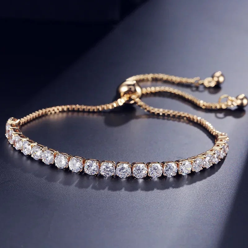 Cubic Zirconia Tennis Bracelet for Women: Adjustable Elegance and Sophistication